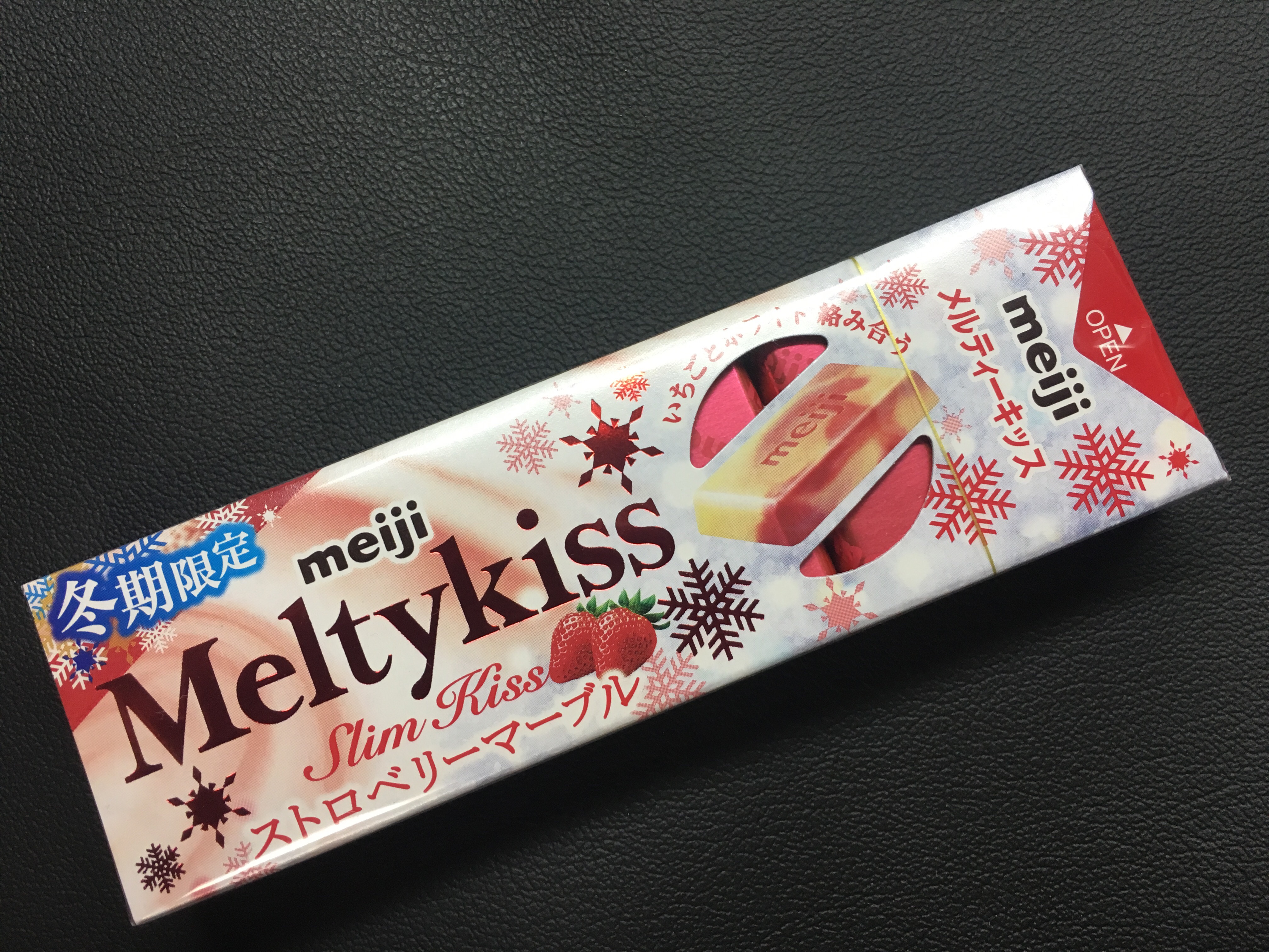 冬季限定 明治 メルティーキッス スリムキッス ストロベリーマーブル Meiji Meltykiss Slim Kiss Strawberry Marble イチゴログ